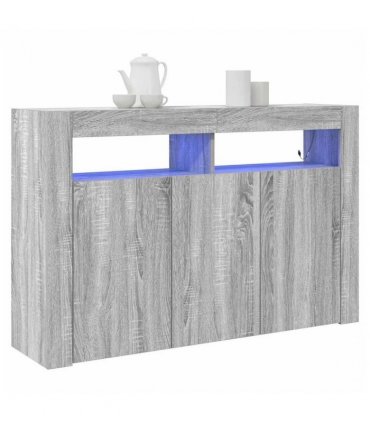 vidaXL Sideboard Grey Sonoma 116 x 30 x 75 cm Engineered Wood