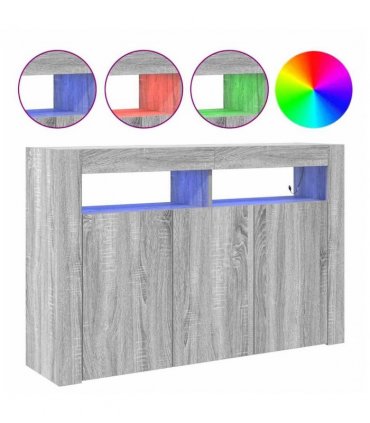 vidaXL Sideboard Grey Sonoma 116 x 30 x 75 cm Engineered Wood