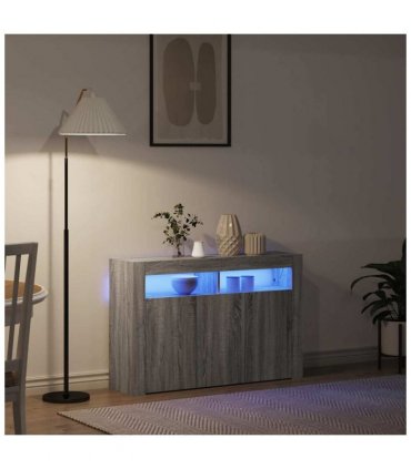 vidaXL Sideboard Grey Sonoma 116 x 30 x 75 cm Engineered Wood