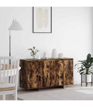 vidaXL Sideboard Smoked Oak 135 x 41 x 75 cm Engineered Wood