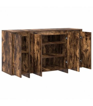 vidaXL Sideboard Smoked Oak 135 x 41 x 75 cm Engineered Wood