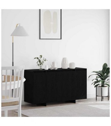vidaXL Sideboard Black Oak 135 x 41 x 75 cm Engineered Wood