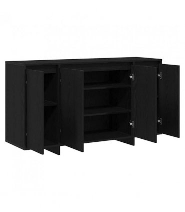 vidaXL Sideboard Black Oak 135 x 41 x 75 cm Engineered Wood