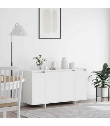 vidaXL Sideboard White 135 x 41 x 75 cm Engineered Wood