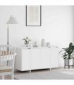 vidaXL Sideboard White 135 x 41 x 75 cm Engineered Wood