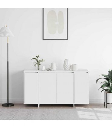vidaXL Sideboard White 135 x 41 x 75 cm Engineered Wood