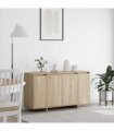 vidaXL Sideboard Sonoma Oak 135 x 41 x 75 cm Engineered Wood