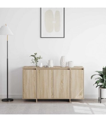 vidaXL Sideboard Sonoma Oak 135 x 41 x 75 cm Engineered Wood