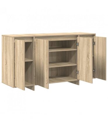 vidaXL Sideboard Sonoma Oak 135 x 41 x 75 cm Engineered Wood