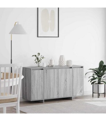 vidaXL Sideboard Grey Sonoma 135 x 41 x 75 cm Engineered Wood