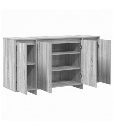 vidaXL Sideboard Grey Sonoma 135 x 41 x 75 cm Engineered Wood