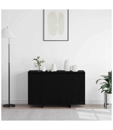 vidaXL Sideboard Black oak 120 x 41 x 75 cm Engineered wood