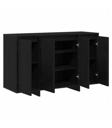 vidaXL Sideboard Black oak 120 x 41 x 75 cm Engineered wood