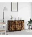vidaXL Sideboard Smoked oak 120 x 41 x 75 cm Engineered wood