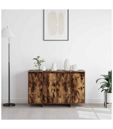vidaXL Sideboard Smoked oak 120 x 41 x 75 cm Engineered wood