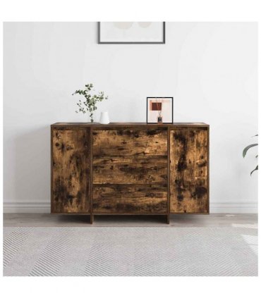 vidaXL Sideboard Smoked Oak 120 x 41 x 75 cm Engineered Wood — V0671994130