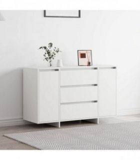 vidaXL Sideboard with Drawer White 120 x 41 x 75 cm Engineered Wood