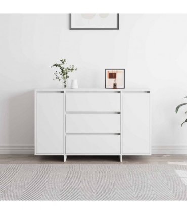 vidaXL Sideboard with Drawer White 120 x 41 x 75 cm Engineered Wood