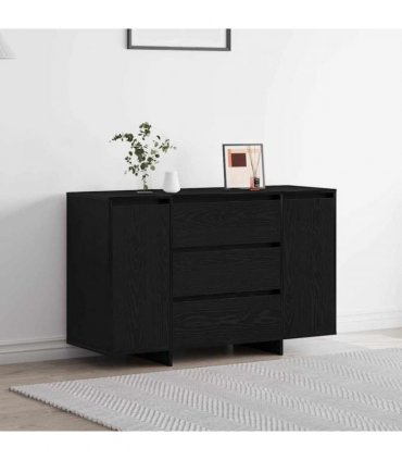 vidaXL Sideboard Black Oak 120 x 41 x 75 cm Engineered Wood — V0671994136