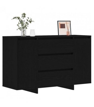 vidaXL Sideboard Black Oak 120 x 41 x 75 cm Engineered Wood — V0671994136
