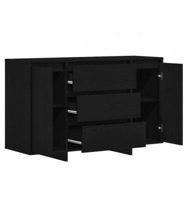 vidaXL Sideboard Black Oak 120 x 41 x 75 cm Engineered Wood — V0671994136