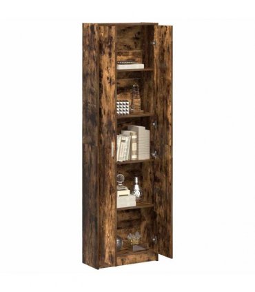 vidaXL Wardrobe with Shelf Smoked Oak 55 x 25 x 189 cm Engineered Wood