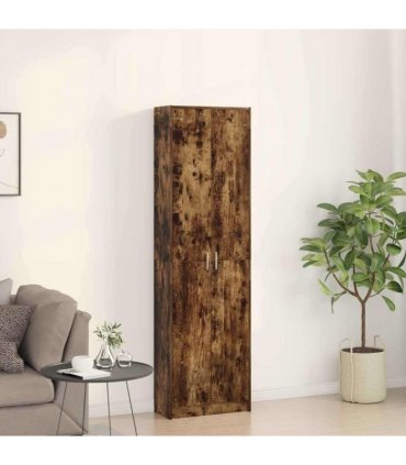 vidaXL Wardrobe with Shelf Smoked Oak 55 x 25 x 189 cm Engineered Wood