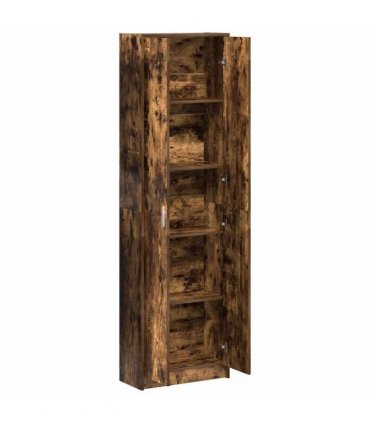 vidaXL Wardrobe with Shelf Smoked Oak 55 x 25 x 189 cm Engineered Wood
