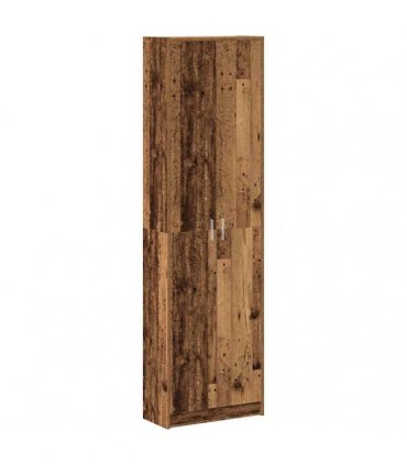 vidaXL Wardrobe with Shelf Old Wood 55 x 25 x 189 cm Engineered Wood