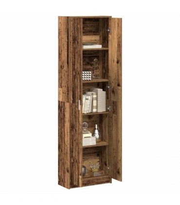 vidaXL Wardrobe with Shelf Old Wood 55 x 25 x 189 cm Engineered Wood