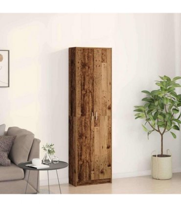 vidaXL Wardrobe with Shelf Old Wood 55 x 25 x 189 cm Engineered Wood
