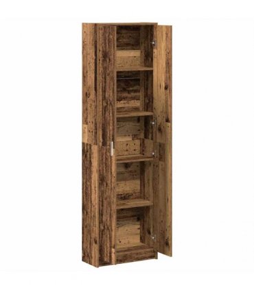 vidaXL Wardrobe with Shelf Old Wood 55 x 25 x 189 cm Engineered Wood