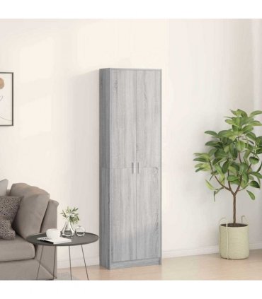 vidaXL Wardrobe with Door Grey Sonoma 55 x 25 x 189 cm Engineered Wood