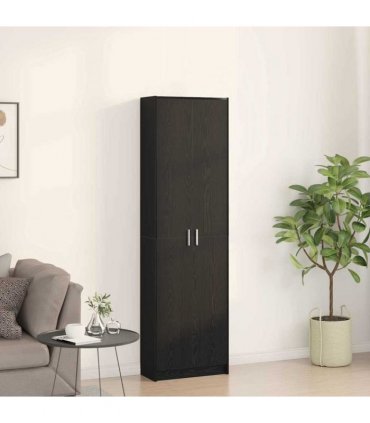 vidaXL Wardrobe with Shelf Black Oak 55 x 25 x 189 cm Engineered Wood