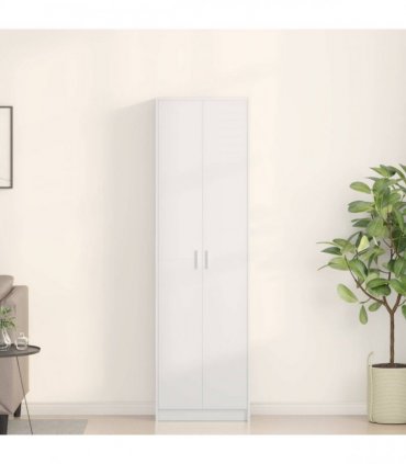 vidaXL Wardrobe with Shelf White 55 x 25 x 189 cm Engineered Wood