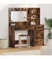vidaXL Dressing Table Brown 78.5 x 41 x 135 cm Engineered wood — Colour: Smoked oak