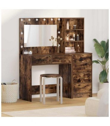 vidaXL Dressing Table Brown 78.5 x 41 x 135 cm Engineered wood — Colour: Smoked oak