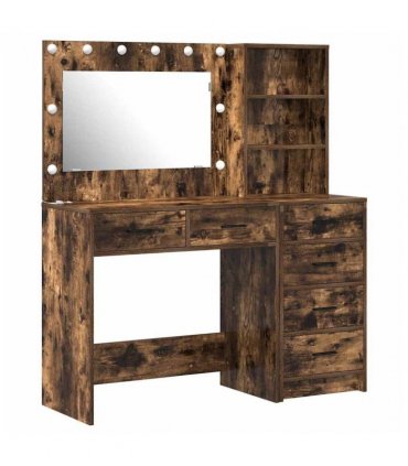 vidaXL Dressing Table Brown 78.5 x 41 x 135 cm Engineered wood — Colour: Smoked oak