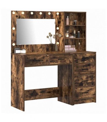 vidaXL Dressing Table Brown 78.5 x 41 x 135 cm Engineered wood — Colour: Smoked oak