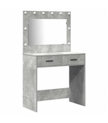 vidaXL Dressing Table Grey 78.5 x 41 x 135 cm Engineered wood — Colour: Concrete grey