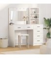 vidaXL Dressing Table White 78.5 x 41 x 135 cm Engineered wood