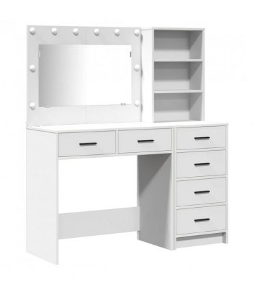 vidaXL Dressing Table White 78.5 x 41 x 135 cm Engineered wood