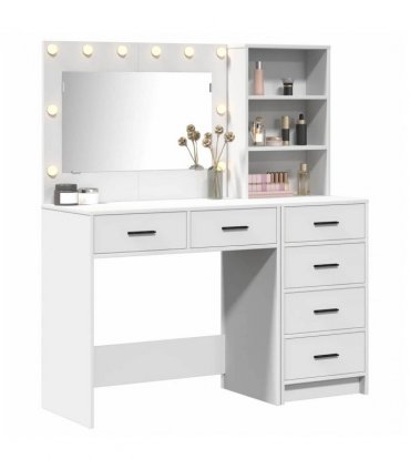 vidaXL Dressing Table White 78.5 x 41 x 135 cm Engineered wood