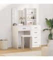 vidaXL Dressing Table 2 pcs White 50 x 41 x 135 cm Engineered wood
