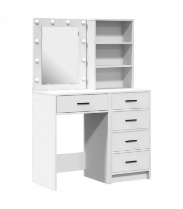vidaXL Dressing Table 2 pcs White 50 x 41 x 135 cm Engineered wood