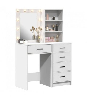 vidaXL Dressing Table 2 pcs White 50 x 41 x 135 cm Engineered wood