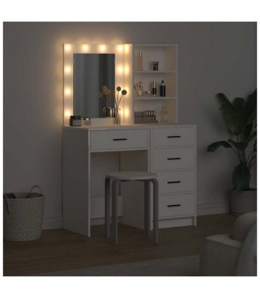 vidaXL Dressing Table 2 pcs White 50 x 41 x 135 cm Engineered wood