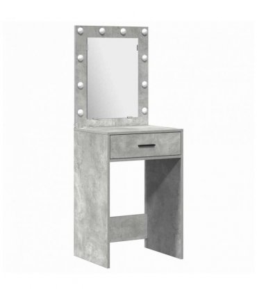 vidaXL Dressing Table 2 pcs Grey 50 x 41 x 135 cm Engineered wood — Colour: Concrete grey