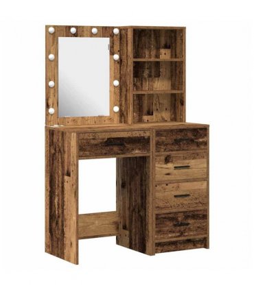 vidaXL Dressing Table 2 pcs Brown 50 x 41 x 135 cm Engineered wood — Colour: Old wood