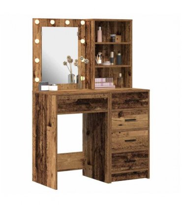 vidaXL Dressing Table 2 pcs Brown 50 x 41 x 135 cm Engineered wood — Colour: Old wood